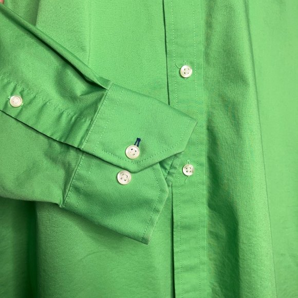 🧧SALE🧧 Izod Mens Button Down Shirt Classic Fit Stretch Green Classic M - Picture 3 of 7
